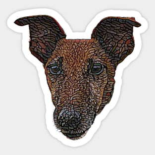 Smooth Fox Terrier Face Sticker